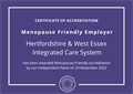 Menopause Friendly Employer certificate