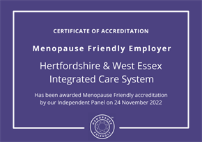 Menopause Friendly Employer certificate