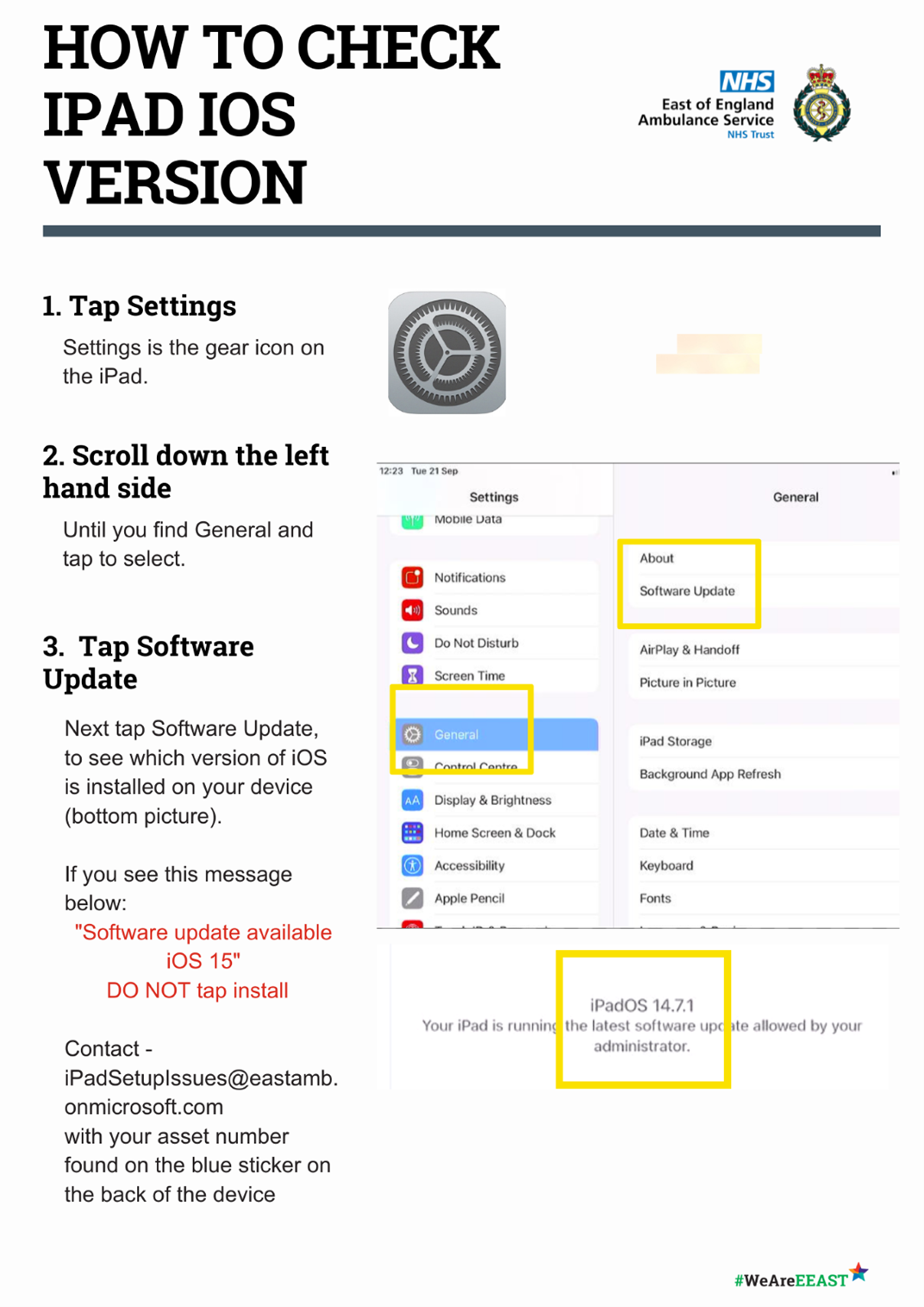 How to check iPad IOS version
