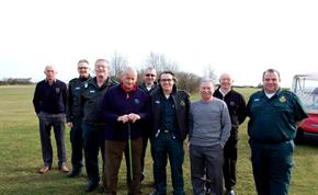 Glyn Bishop meets his lifesavers at Gorleston Golf Club