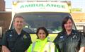 Priti Patel rideout in Witham with Trust paramedics
