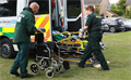 Ambulance with wheelchair and stretcher