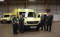 Crew and managers with new ambulance at Peterborough station   web